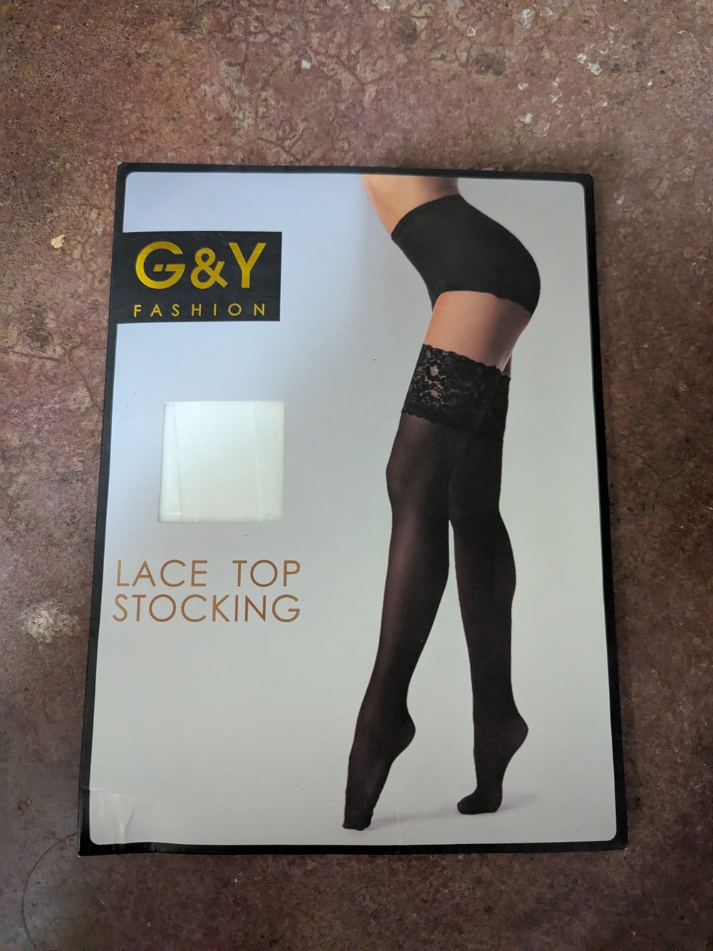 Lace Top Stockings - White